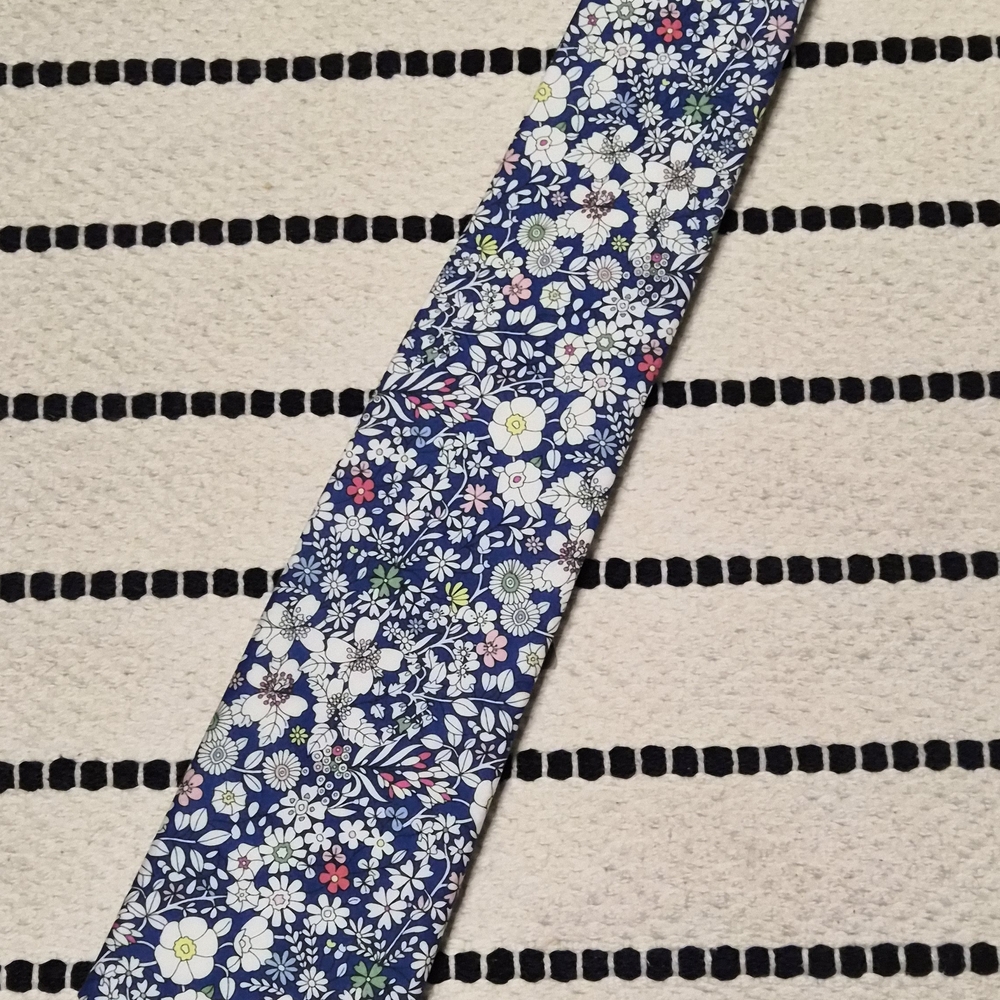 J. Crew Floral Blue and White Necktie
